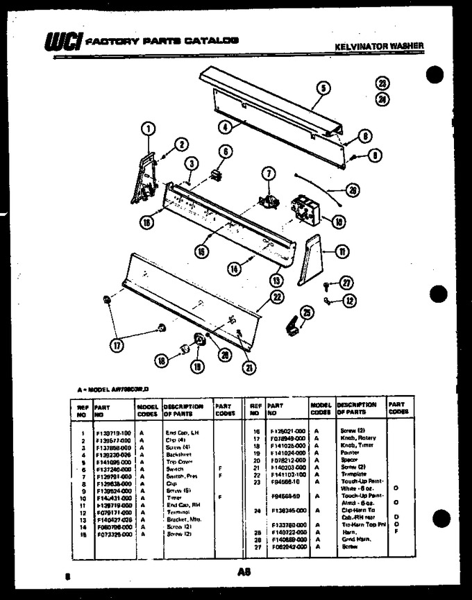 Diagram for AW700C0W