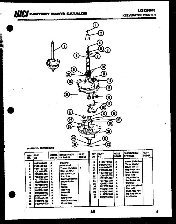 Diagram for AW700C0W