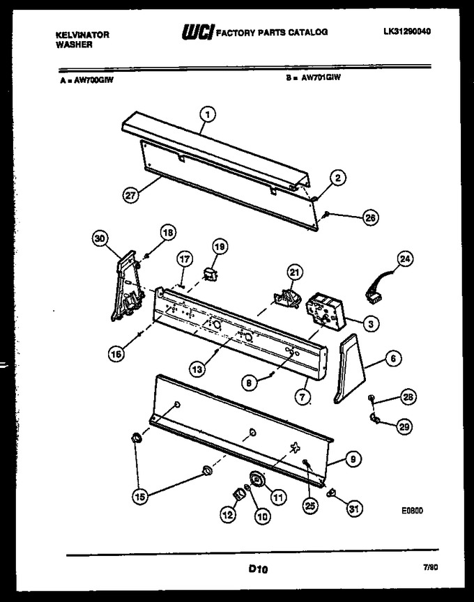 Diagram for AW700G1W