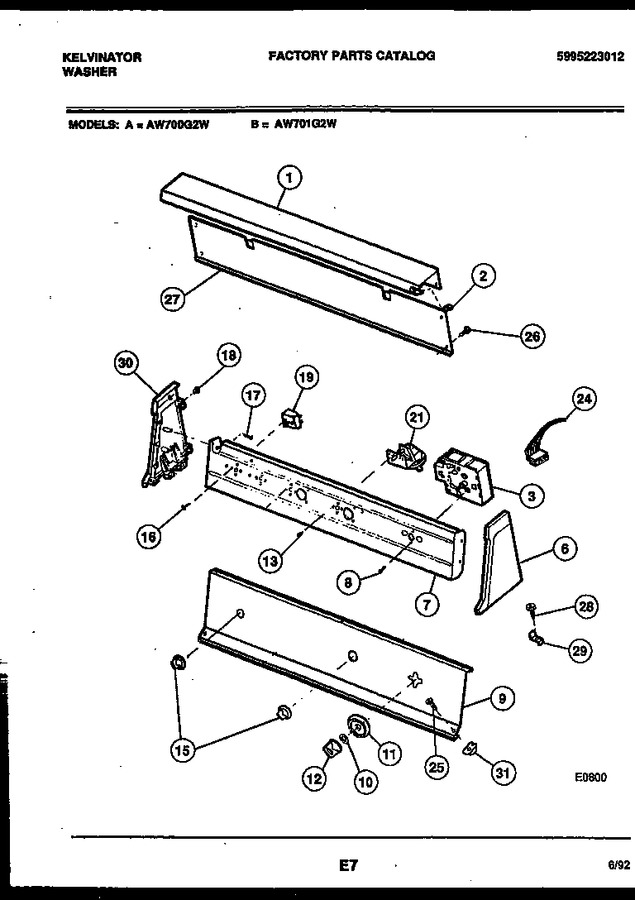 Diagram for AW701G2W