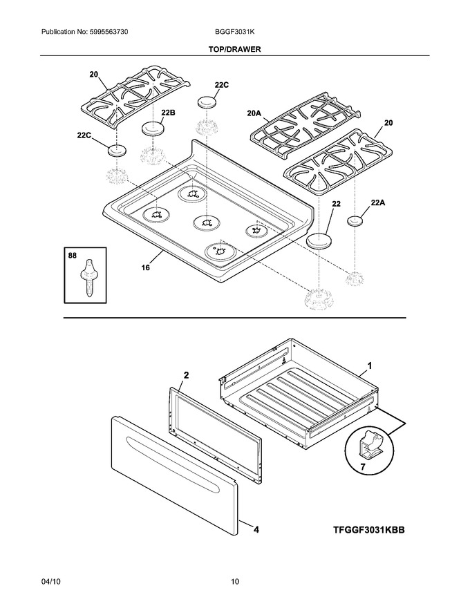 Diagram for BGGF3031KWF