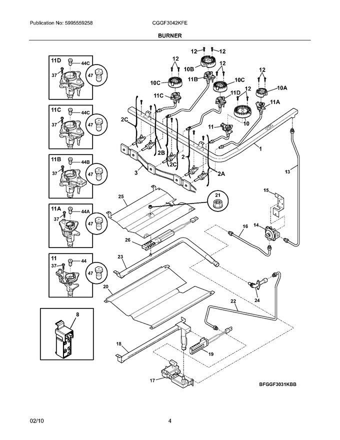 Diagram for CGGF3042KFE