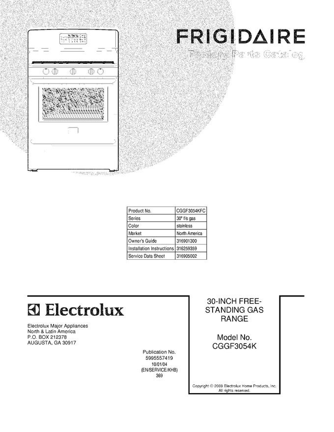 Diagram for CGGF3054KFC