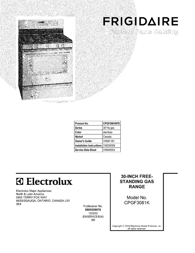 Diagram for CPGF3081KFD