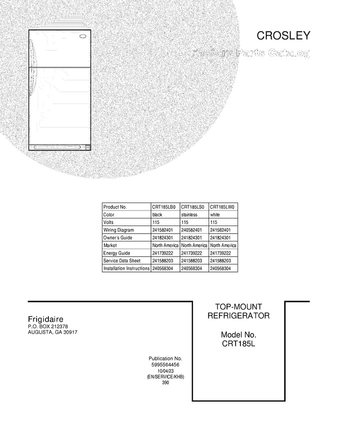 Diagram for CRT185LW0