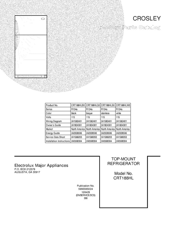 Diagram for CRT188HLQ0