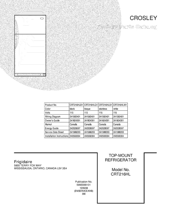 Diagram for CRT216HLS1