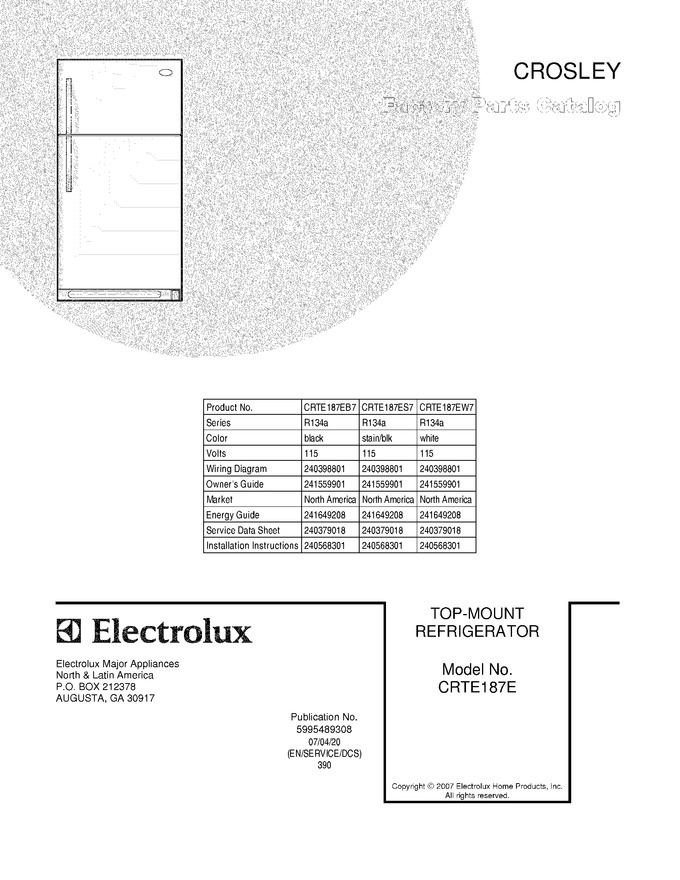 Diagram for CRTE187ES7