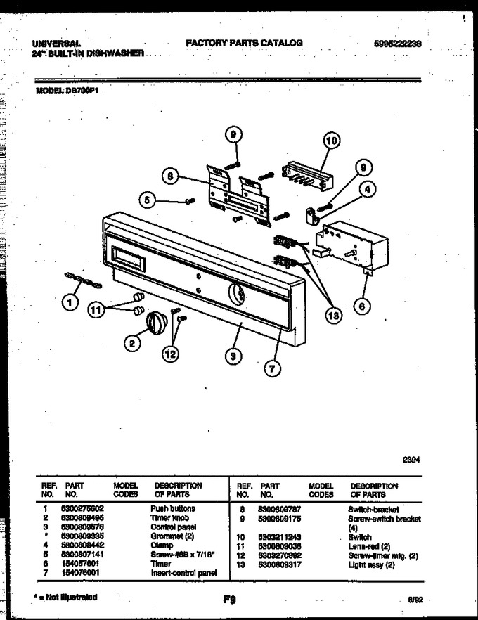 Diagram for DB700PW1