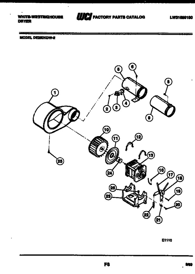 Diagram for DE250KDW2