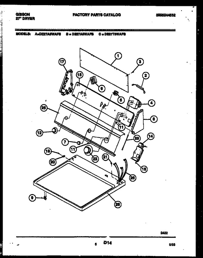 Diagram for DE27A5WAFB