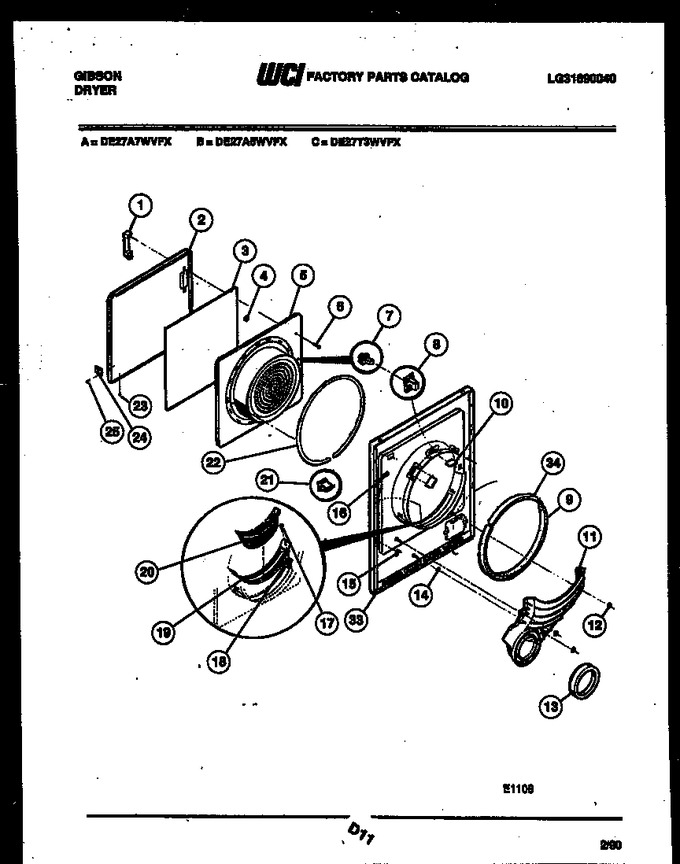 Diagram for DE27A5WVFX