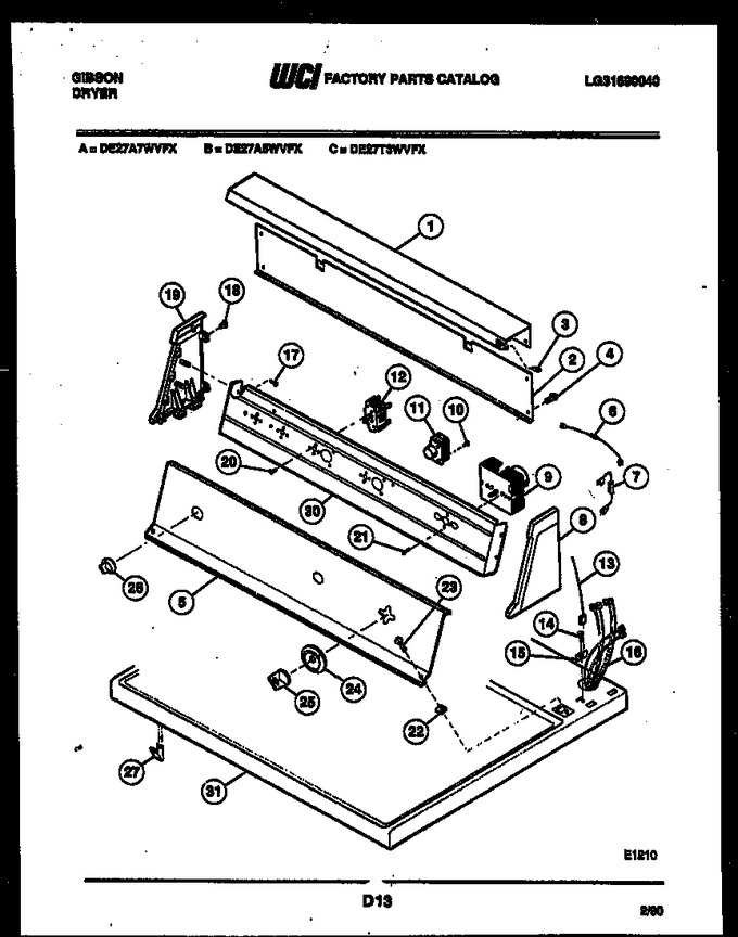 Diagram for DE27T3WVFX