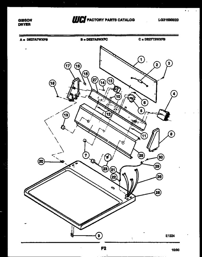 Diagram for DE27A7WXFB