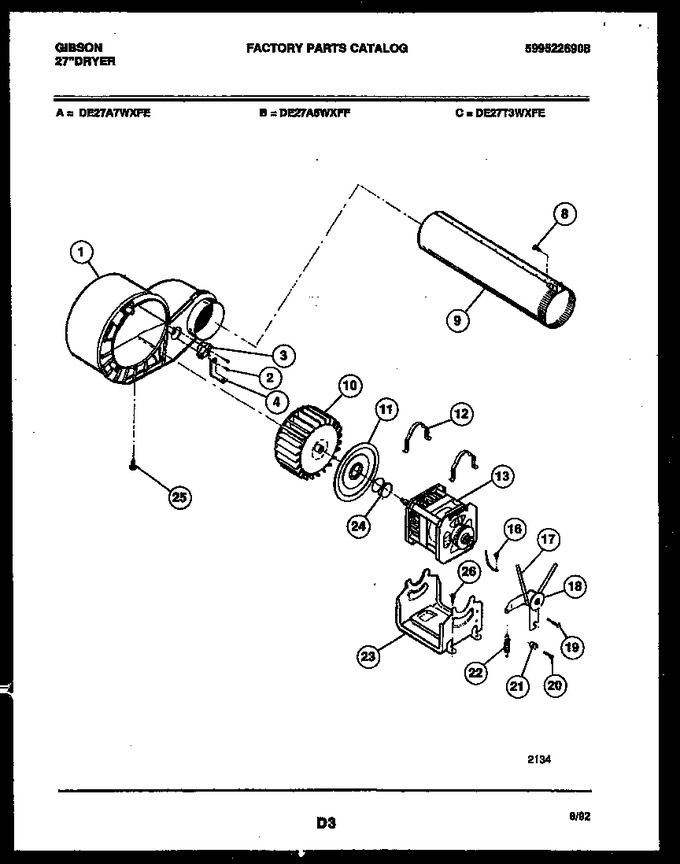 Diagram for DE27A5WXFF