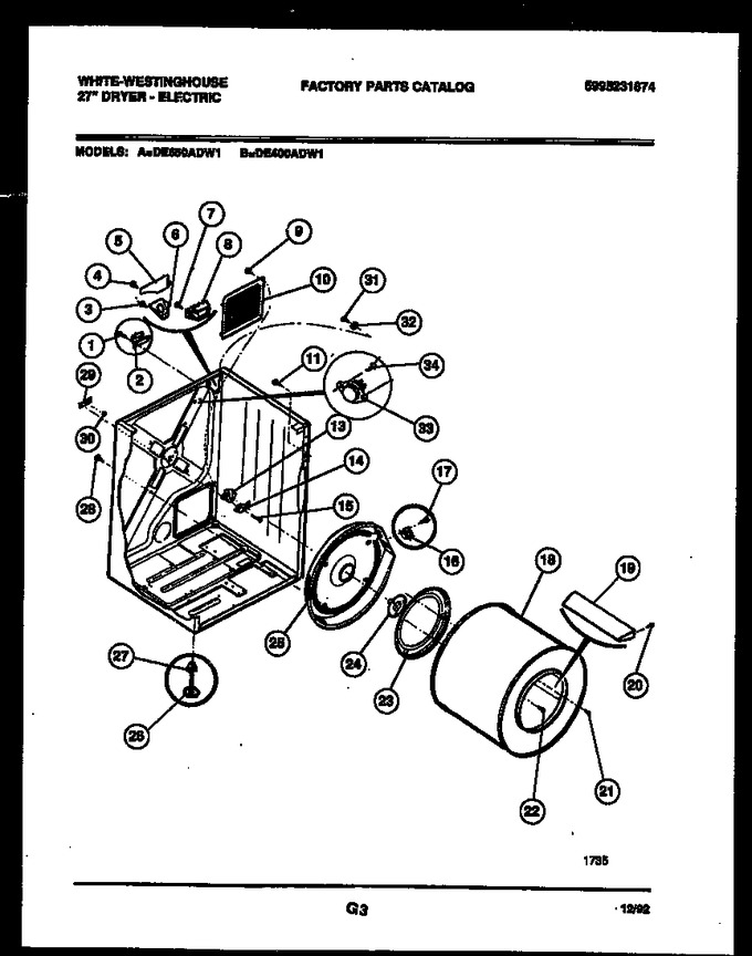 Diagram for DE650ADW1