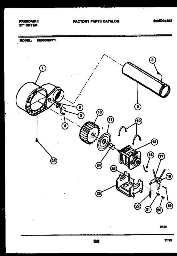 Diagram for DE5800RW1