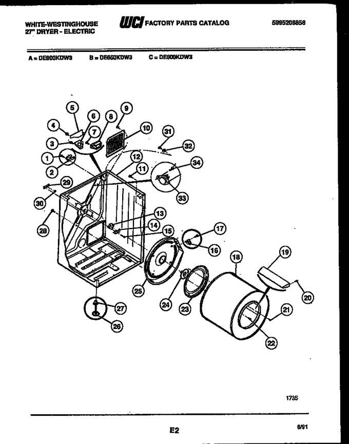 Diagram for DE650KDW3