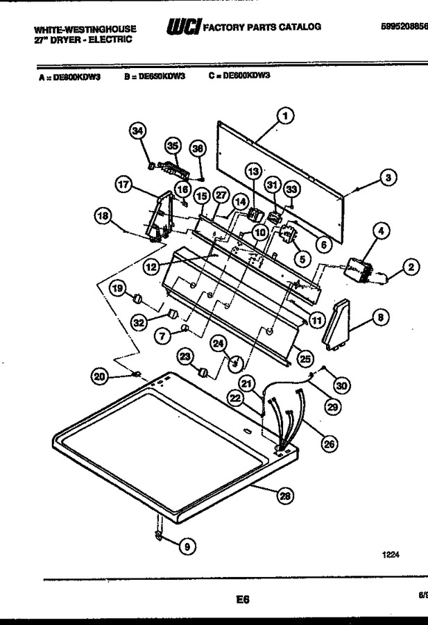 Diagram for DE800KDW3