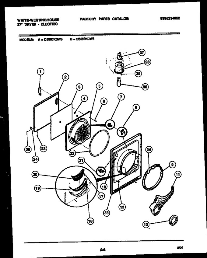 Diagram for DE650KDW6