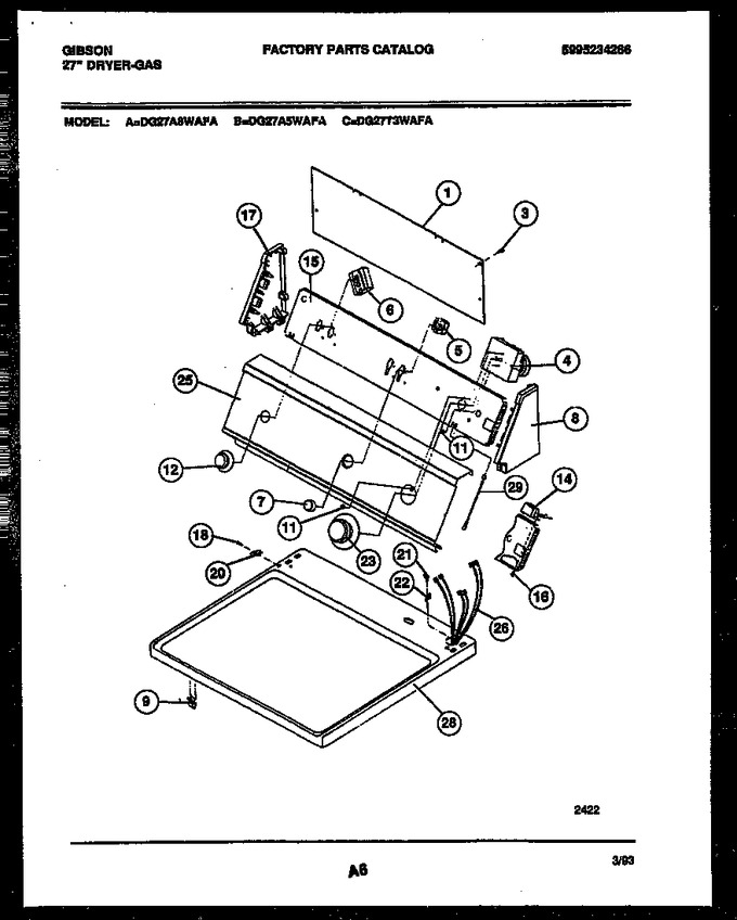 Diagram for DG27T3WAFA