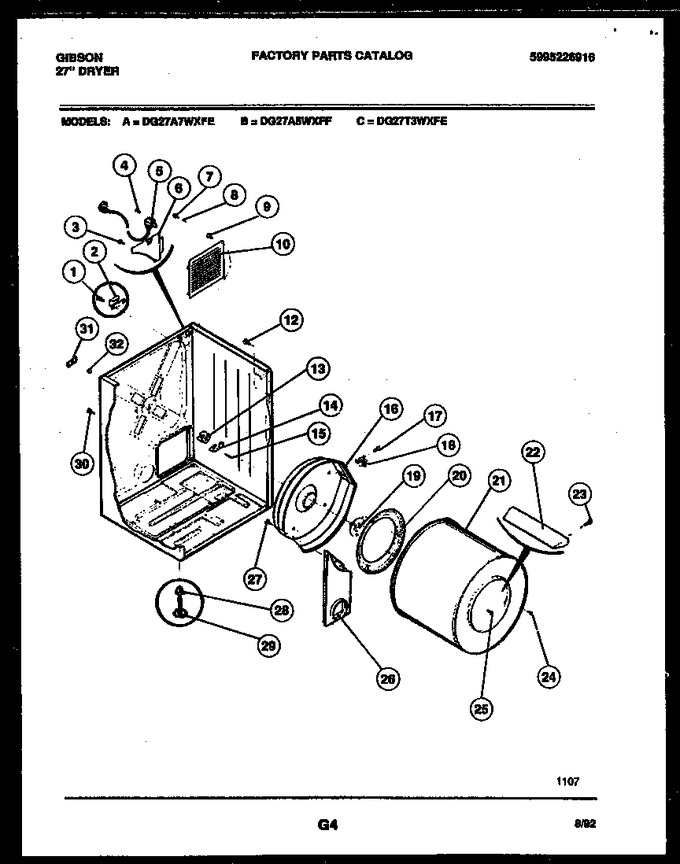 Diagram for DG27T3WXFE