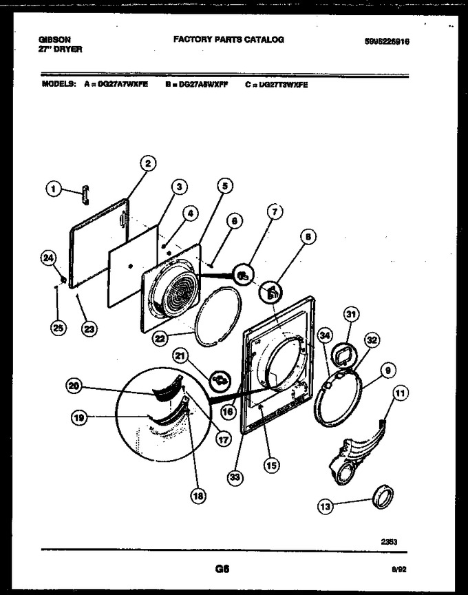 Diagram for DG27A5WXFF