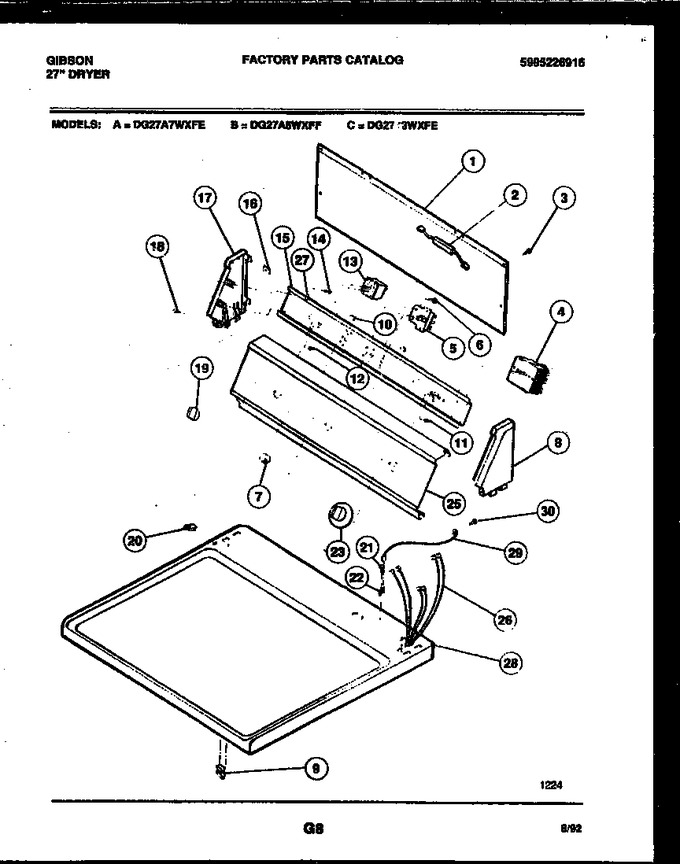 Diagram for DG27A7WXFE