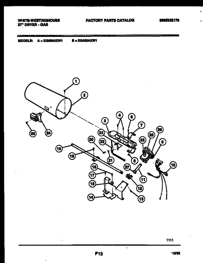 Diagram for DG400AXD1