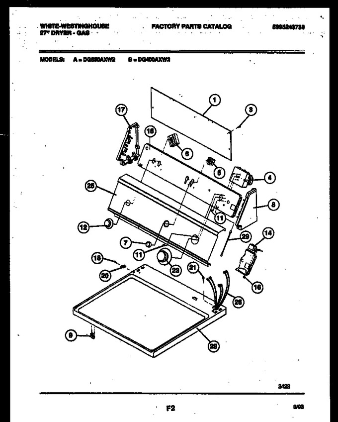 Diagram for DG650AXW2