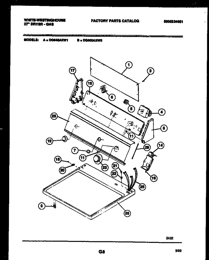 Diagram for DG500AXW5