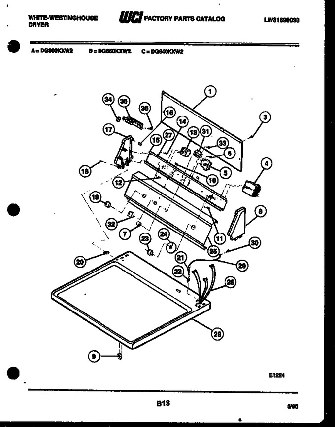 Diagram for DG650KXD2