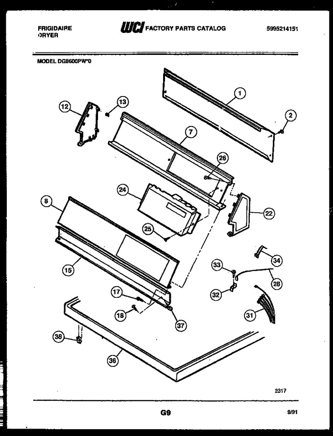 Diagram for DG8600PW0