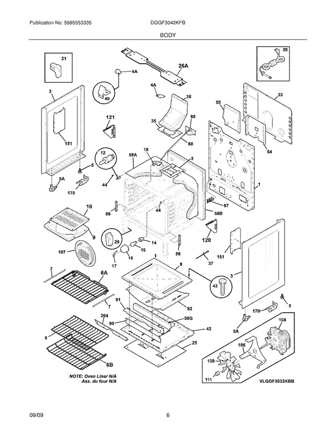 Diagram for DGGF3042KFB