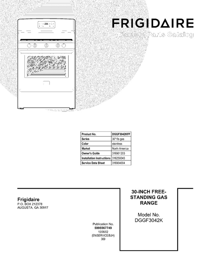 Diagram for DGGF3042KFF