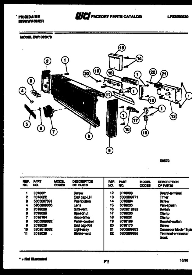 Diagram for DW1805KW3