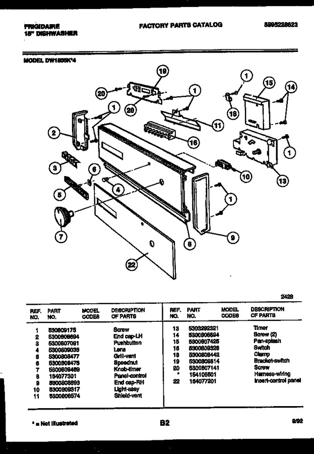 Diagram for DW1805KW4