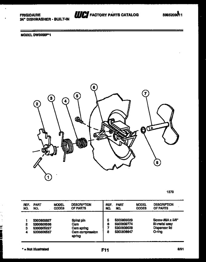 Diagram for DW3200PW1