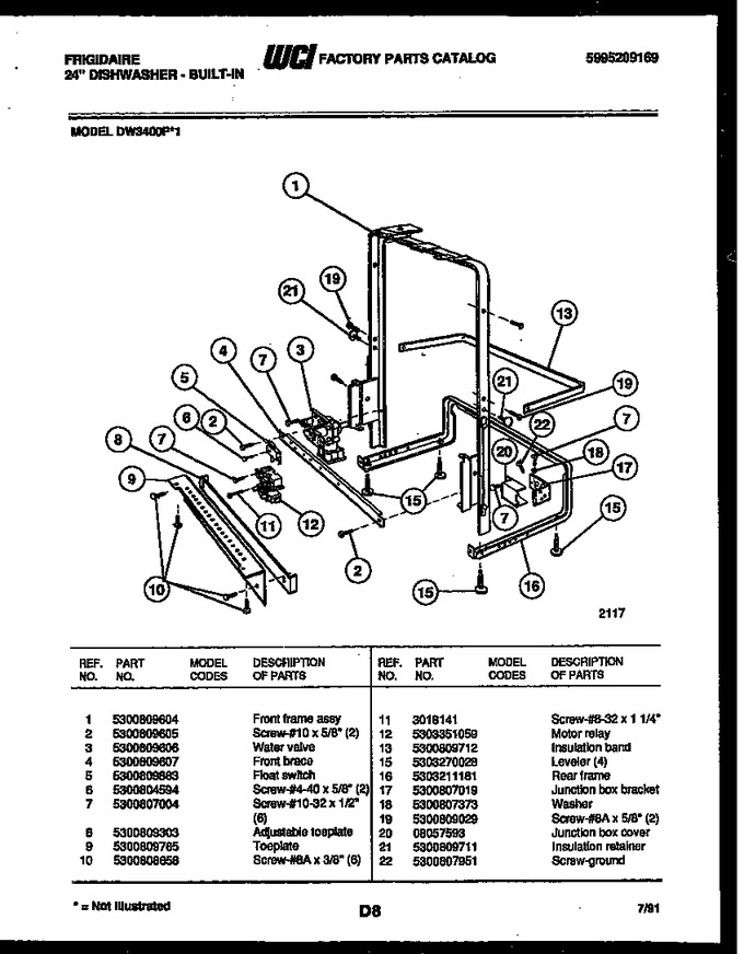 Diagram for DW3400PW1