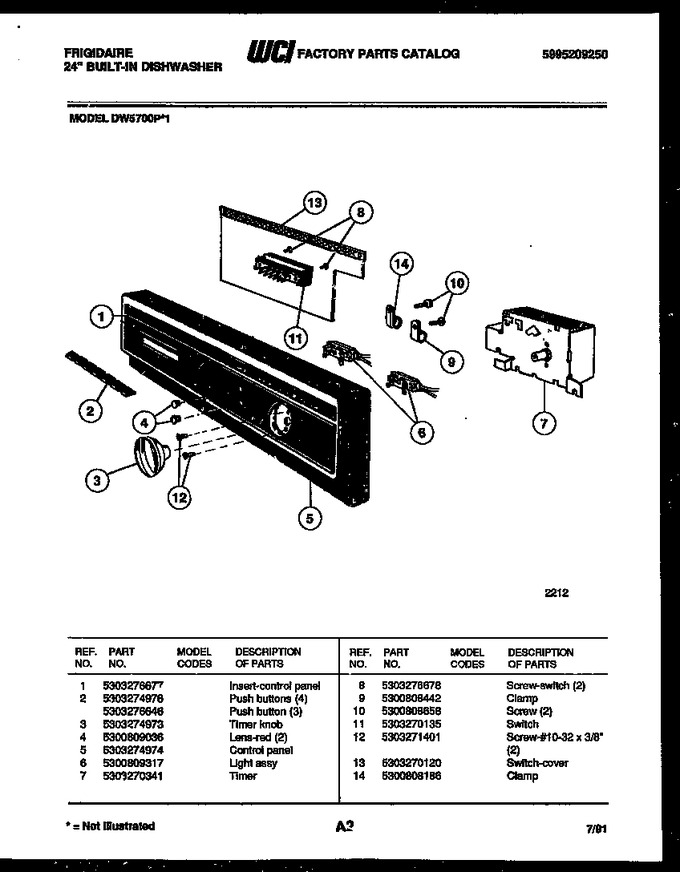 Diagram for DW5700PW1