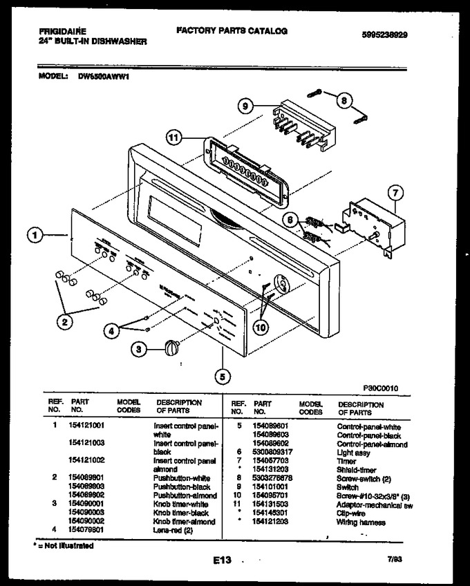 Diagram for DW6500AWW1