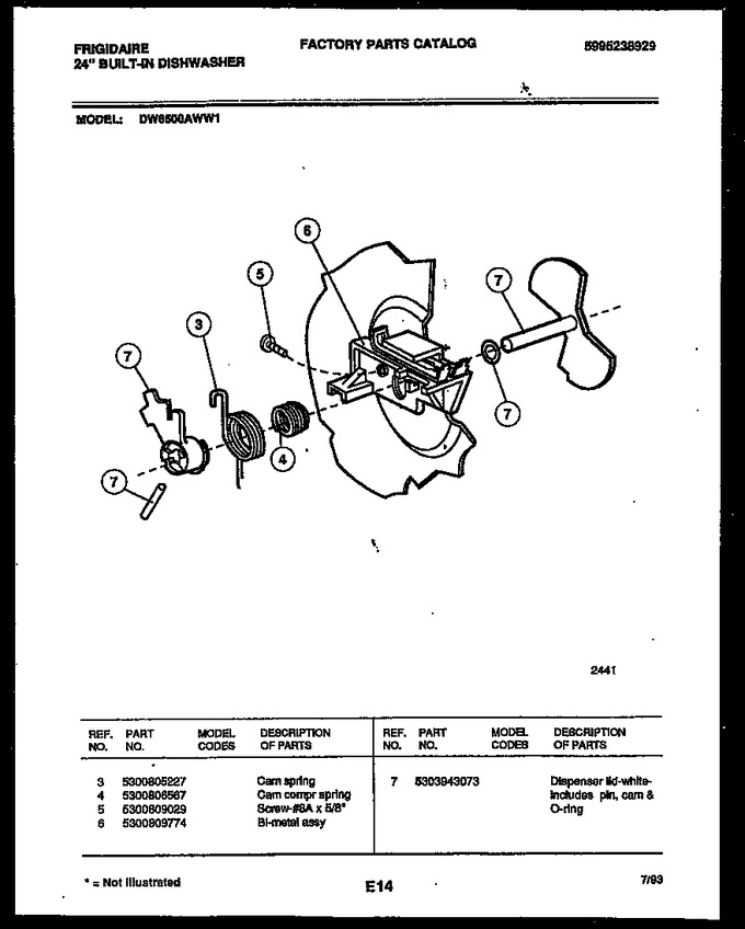 Diagram for DW6500AWW1