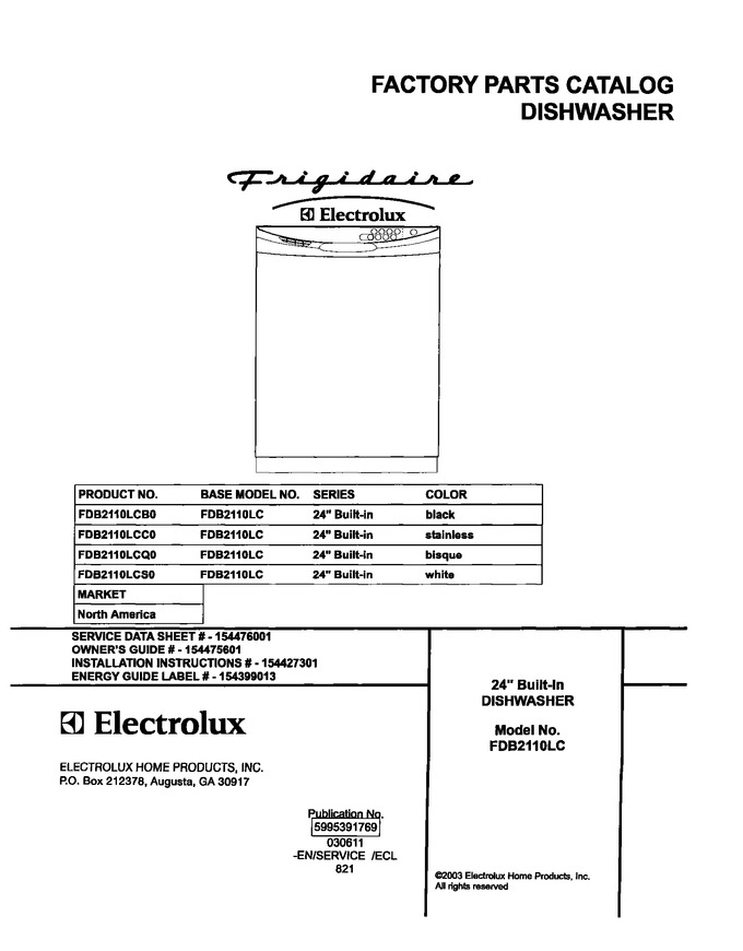 Diagram for FDB2110LCS0