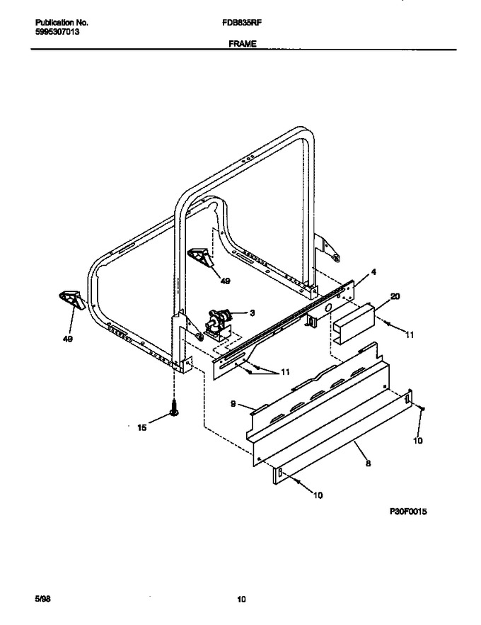 Diagram for FDB835RFB0