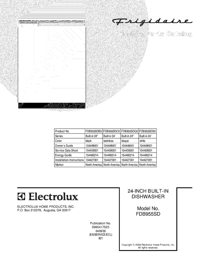 Diagram for FDB955SDS0