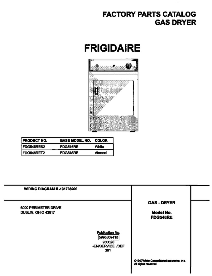 Diagram for FDG546RES2