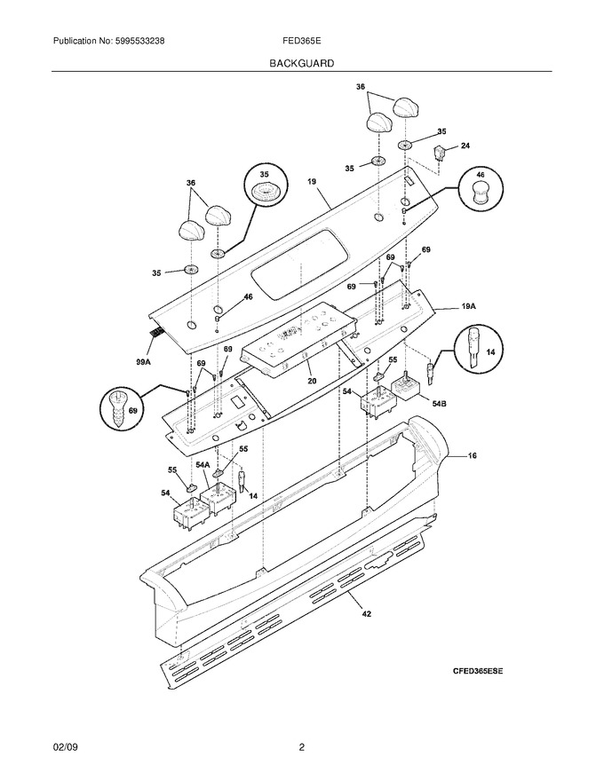 Diagram for FED365ESE