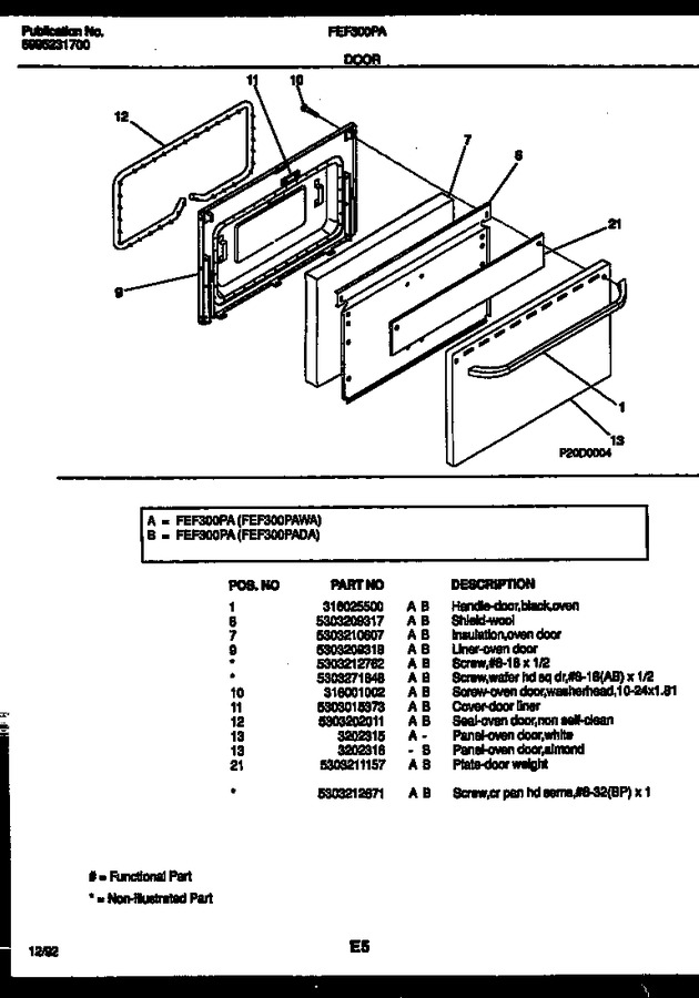 Diagram for FEF300PAWA