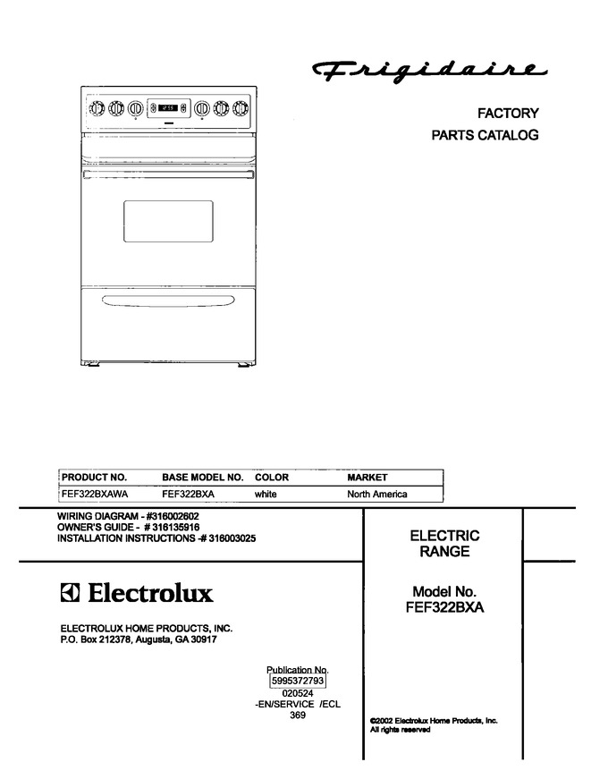 Diagram for FEF322BXAWA