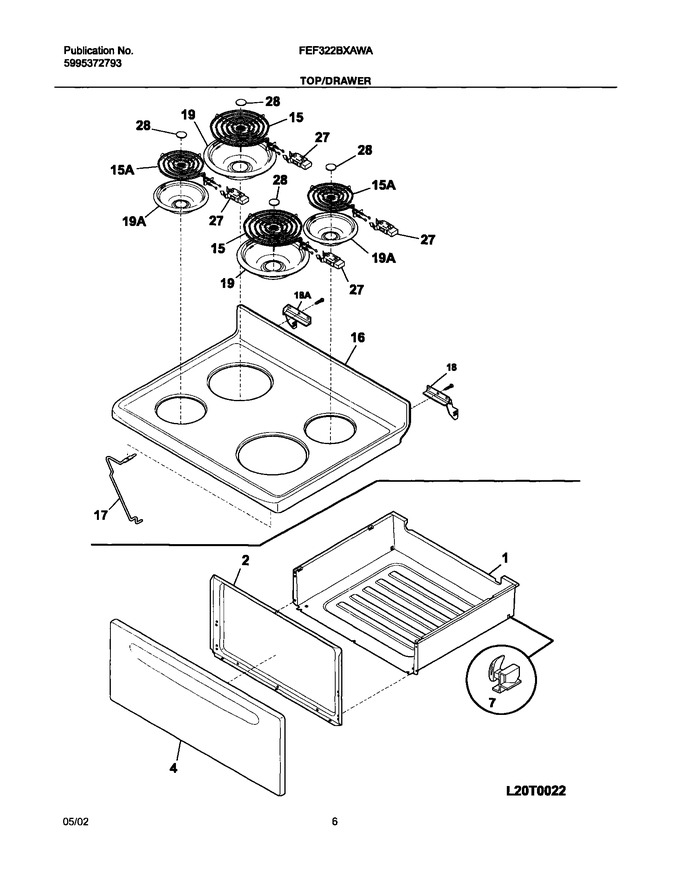 Diagram for FEF322BXAWA